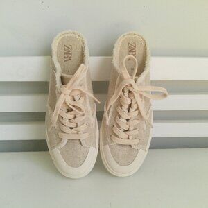 NEW ZARA WOMEN DENIM MULE SNEAKERS 5467/310 Sz-7.5